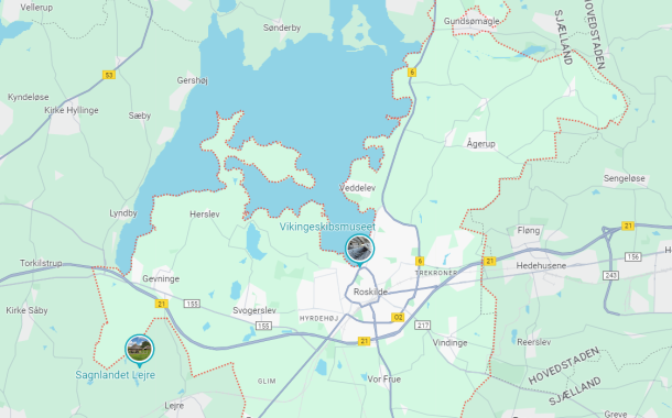 Kort over roskilde