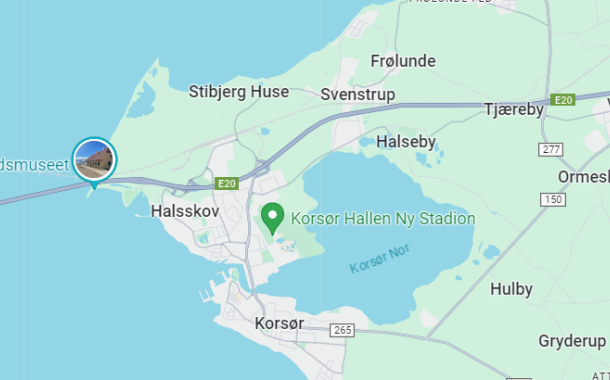 Kort over Korsør