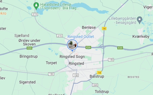 kort over Ringsted