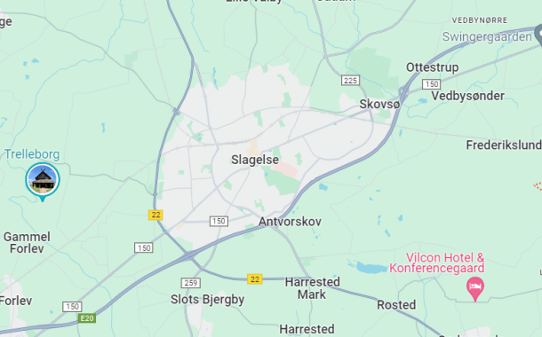Kort over Slagelse